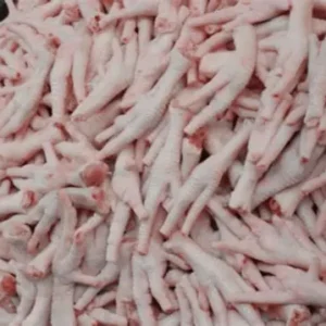 Frozen chicken feet and paws